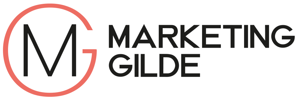 Marketing Gilde Logo in Flamingopink und Schwarz